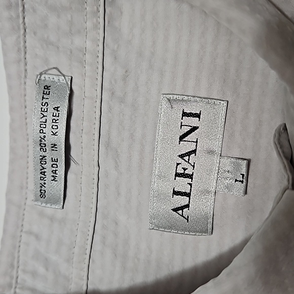 Alfani Men's Gray Button Down Short Sleeve Shirt Size L #M-163 - Picture 3 of 11